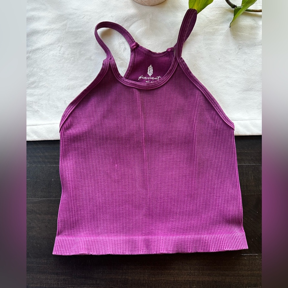 Free people happiness runs long crop tank